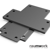 Ankerplatte gelocht Stahlplatte Kopfplatte Fu&szlig;platte Zuschnitte Stahl - Rechteckig - 4-10 mm S355 5 mm 200 x 100mm