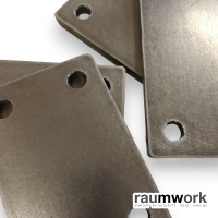 Ankerplatte gelocht Stahlplatte Kopfplatte Fu&szlig;platte Zuschnitte Stahl - Rechteckig - 4-10 mm S355 5 mm 400 x 250mm