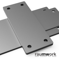 Ankerplatte gelocht Stahlplatte Kopfplatte Fu&szlig;platte Zuschnitte Stahl - Rechteckig - 4-10 mm S355 6 mm 300 x 100mm