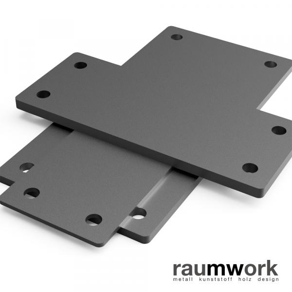 Ankerplatte gelocht Stahlplatte Kopfplatte Fu&szlig;platte Zuschnitte Stahl - Rechteckig - 4-10 mm 6 mm 400 x 200mm
